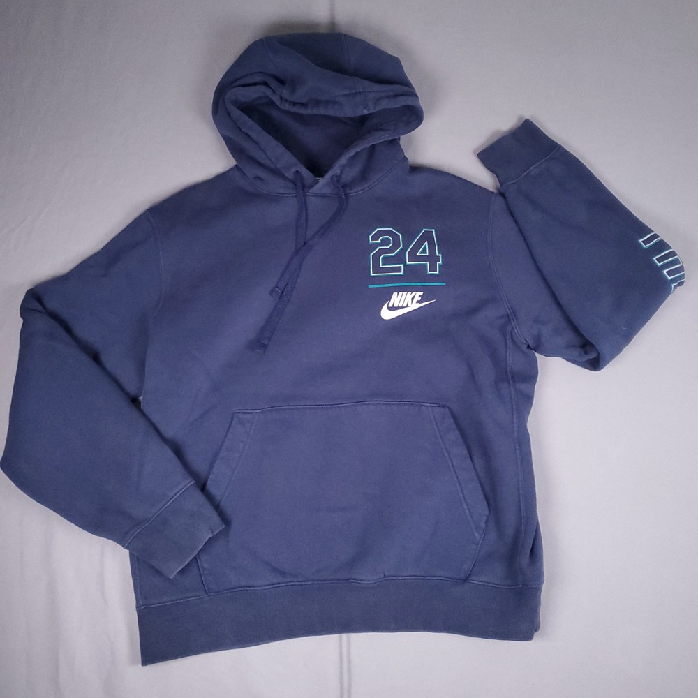 Nike Hoodie Mens Medium Navy Blue Seattle Mariners Ken Griffey Jr 24 The Kid